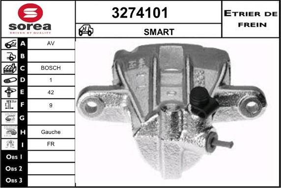 Sera 3274101 - Гальмівний супорт autocars.com.ua