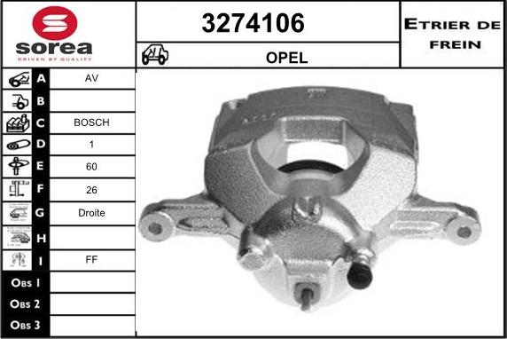 Sera 3274106 - Гальмівний супорт autocars.com.ua