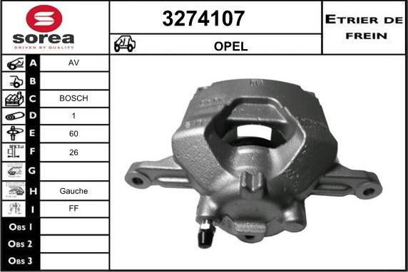 Sera 3274107 - Гальмівний супорт autocars.com.ua