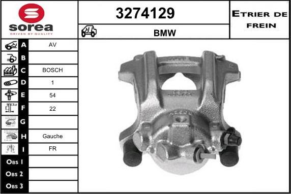 Sera 3274129 - Гальмівний супорт autocars.com.ua