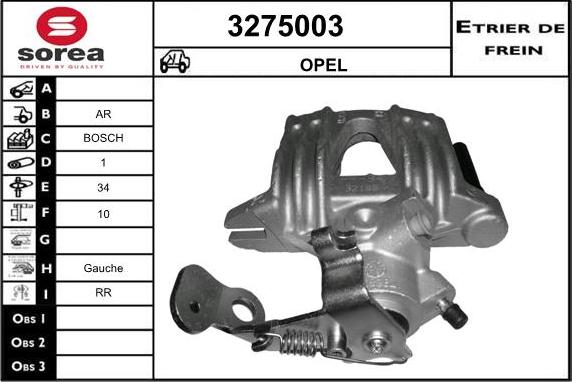 Sera 3275003 - Гальмівний супорт autocars.com.ua