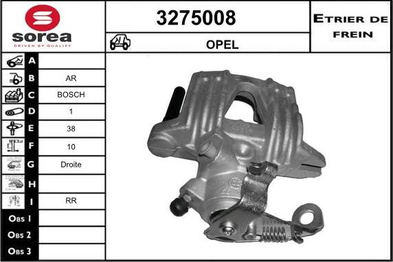 Sera 3275008 - Гальмівний супорт autocars.com.ua