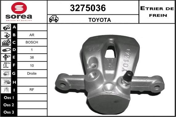 Sera 3275036 - Гальмівний супорт autocars.com.ua