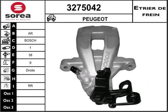 Sera 3275042 - Гальмівний супорт autocars.com.ua