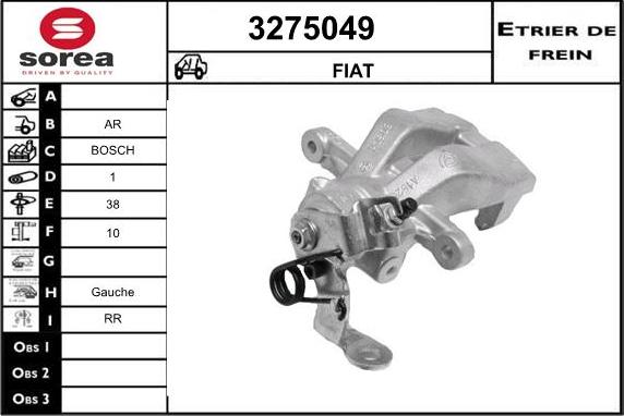 Sera 3275049 - Гальмівний супорт autocars.com.ua