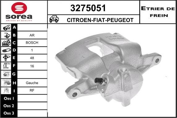 Sera 3275051 - Гальмівний супорт autocars.com.ua