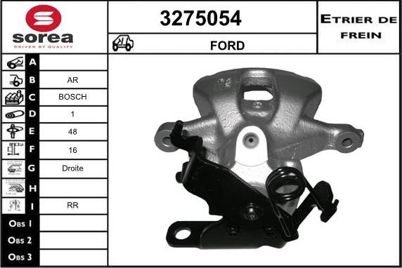 Sera 3275054 - Гальмівний супорт autocars.com.ua