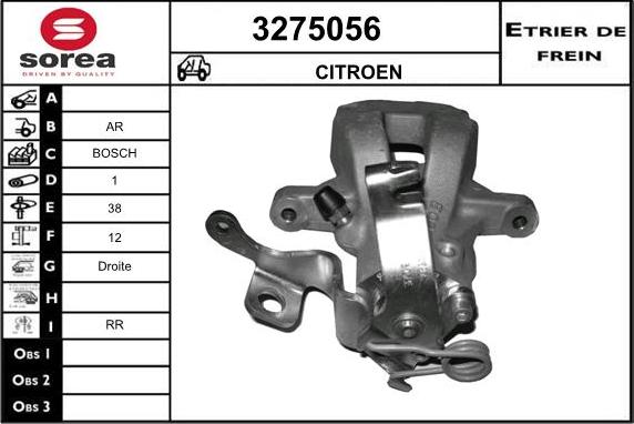 Sera 3275056 - Гальмівний супорт autocars.com.ua