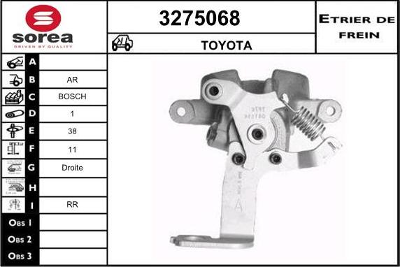 Sera 3275068 - Гальмівний супорт autocars.com.ua