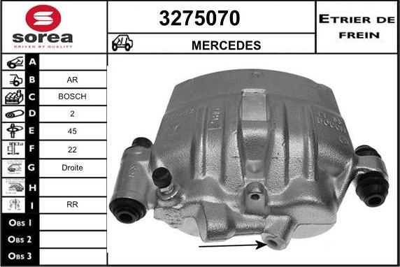 Sera 3275070 - Гальмівний супорт autocars.com.ua