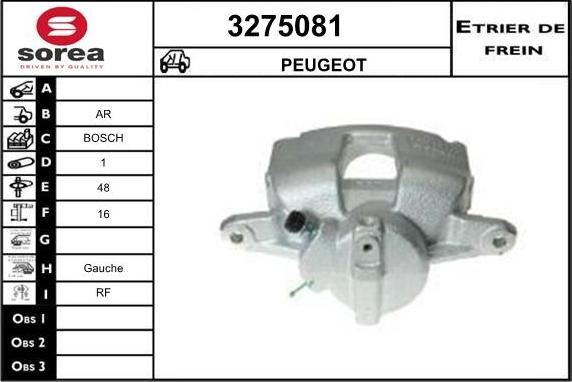 Sera 3275081 - Гальмівний супорт autocars.com.ua