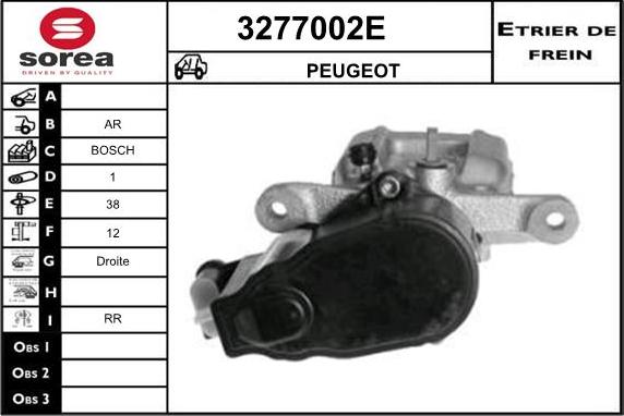 Sera 3277002E - Гальмівний супорт autocars.com.ua