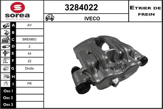 Sera 3284022 - Гальмівний супорт autocars.com.ua