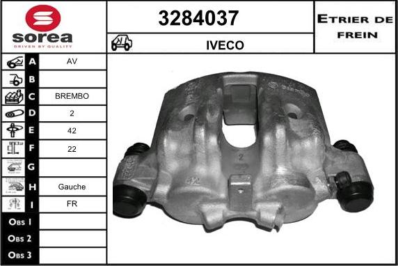 Sera 3284037 - Гальмівний супорт autocars.com.ua