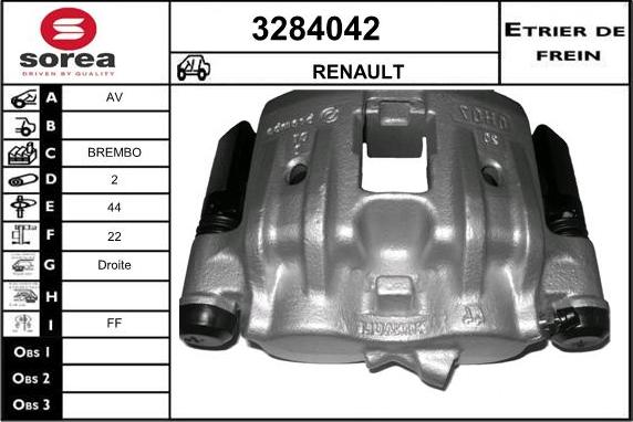 Sera 3284042 - Тормозной суппорт autodnr.net