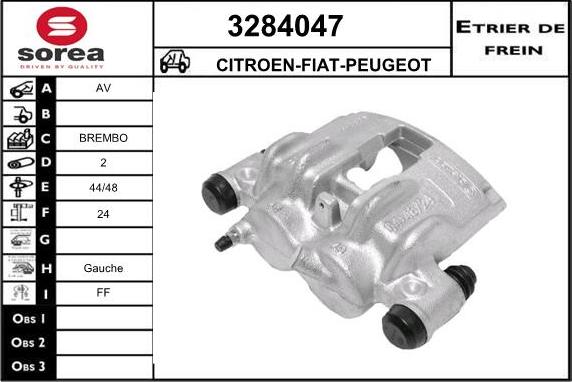 Sera 3284047 - Гальмівний супорт autocars.com.ua