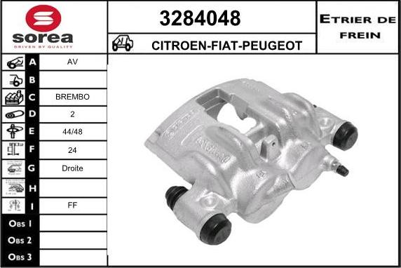 Sera 3284048 - Гальмівний супорт autocars.com.ua