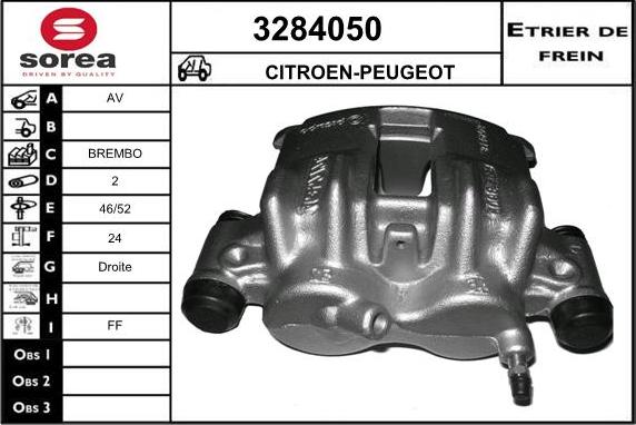 Sera 3284050 - Гальмівний супорт autocars.com.ua