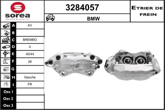 Sera 3284057 - Гальмівний супорт autocars.com.ua