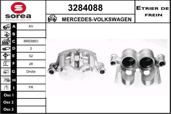 Sera 3284088 - Гальмівний супорт autocars.com.ua