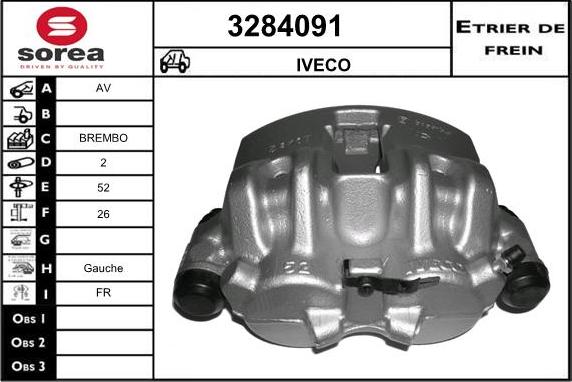 Sera 3284091 - Гальмівний супорт autocars.com.ua