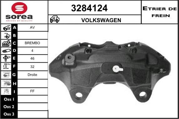 Sera 3284124 - Гальмівний супорт autocars.com.ua