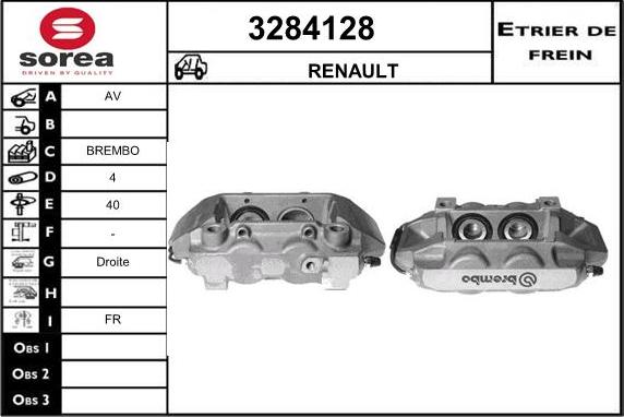 Sera 3284128 - Гальмівний супорт autocars.com.ua