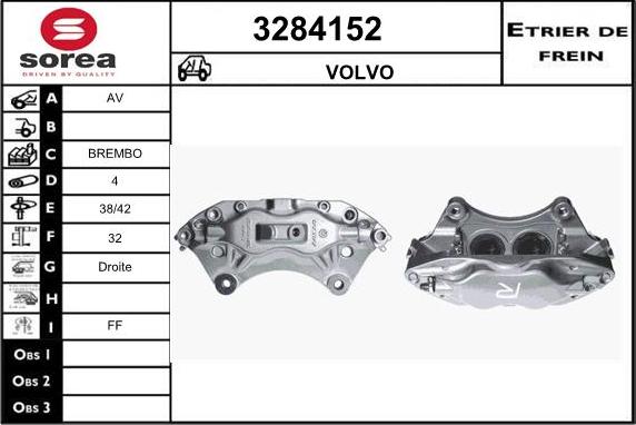 Sera 3284152 - Гальмівний супорт autocars.com.ua