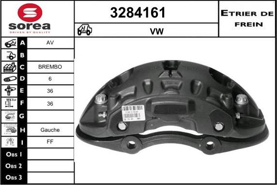 Sera 3284161 - Гальмівний супорт autocars.com.ua