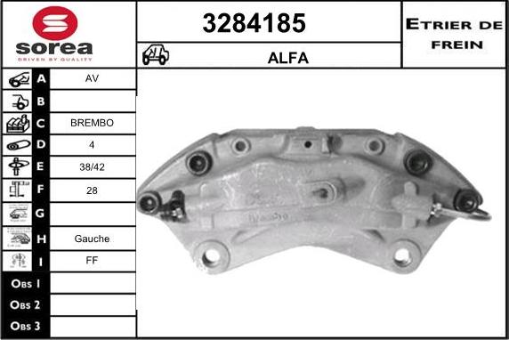 Sera 3284185 - Гальмівний супорт autocars.com.ua