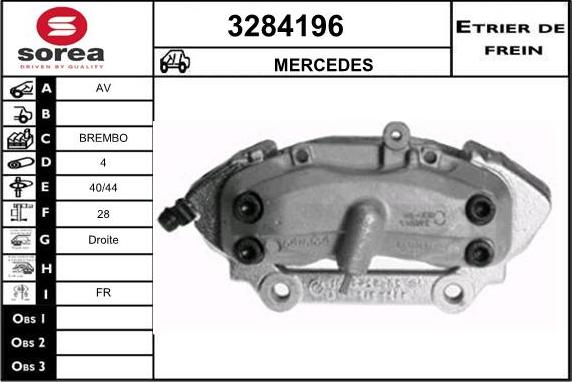 Sera 3284196 - Гальмівний супорт autocars.com.ua