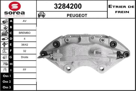 Sera 3284200 - Гальмівний супорт autocars.com.ua