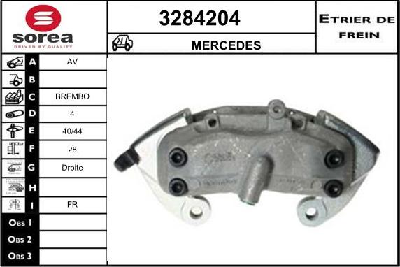 Sera 3284204 - Гальмівний супорт autocars.com.ua