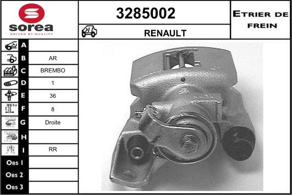 Sera 3285002 - Тормозной суппорт autodnr.net