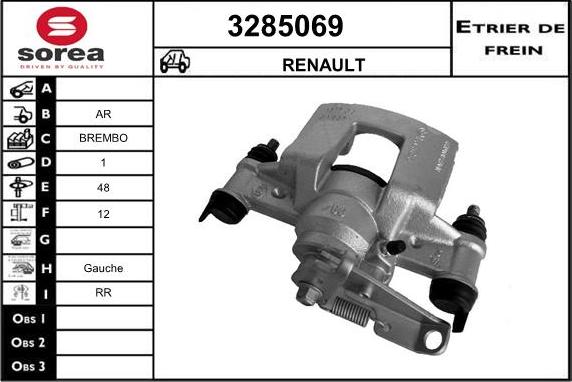 Sera 3285069 - Гальмівний супорт autocars.com.ua