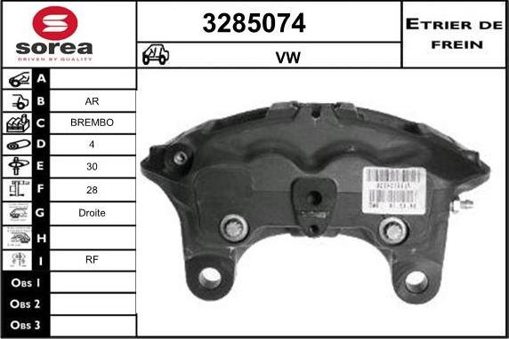 Sera 3285074 - Гальмівний супорт autocars.com.ua