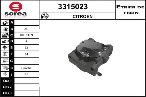 Sera 3315023 - Тормозной суппорт autodnr.net