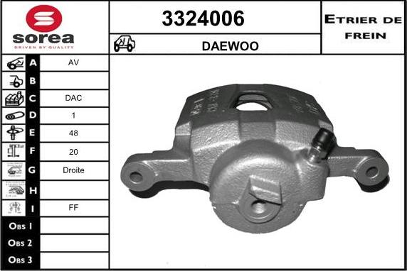 Sera 3324006 - Гальмівний супорт autocars.com.ua