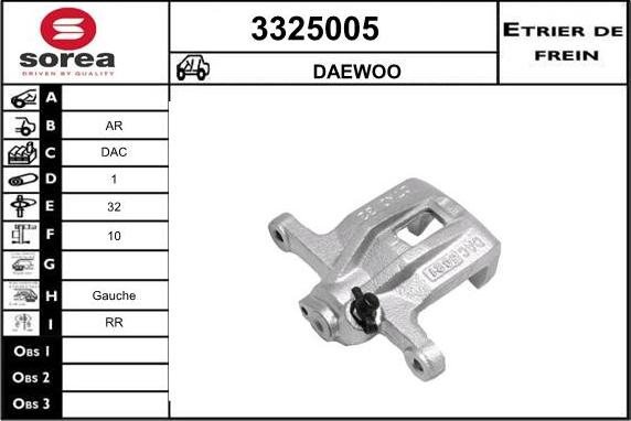 Sera 3325005 - Гальмівний супорт autocars.com.ua