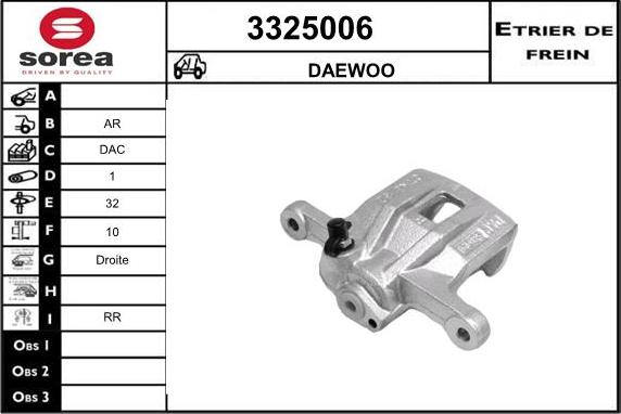 Sera 3325006 - Гальмівний супорт autocars.com.ua