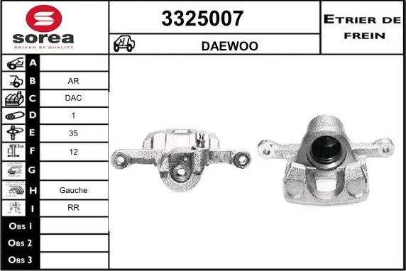 Sera 3325007 - Гальмівний супорт autocars.com.ua