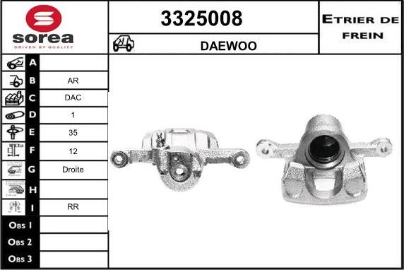 Sera 3325008 - Гальмівний супорт autocars.com.ua