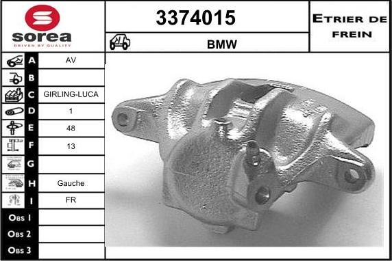 Sera 3374015 - Гальмівний супорт autocars.com.ua