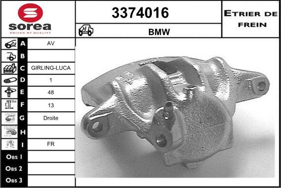 Sera 3374016 - Тормозной суппорт autodnr.net