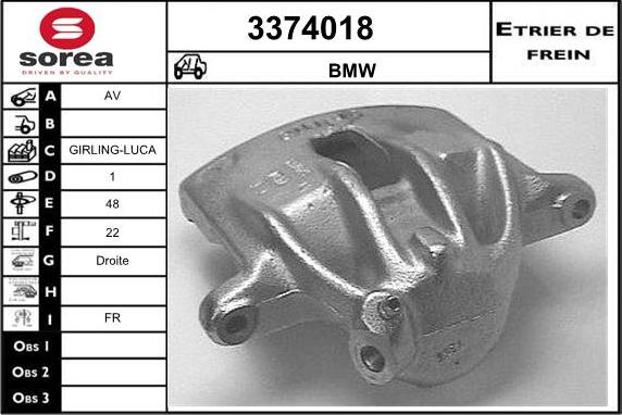 Sera 3374018 - Тормозной суппорт autodnr.net