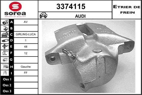 Sera 3374115 - Тормозной суппорт autodnr.net