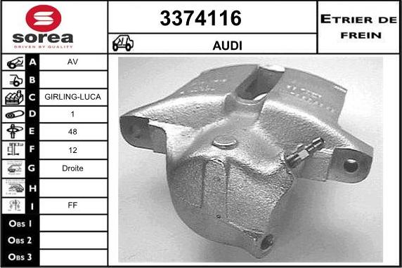 Sera 3374116 - Тормозной суппорт autodnr.net