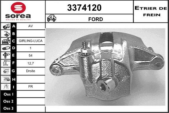 Sera 3374120 - Тормозной суппорт autodnr.net