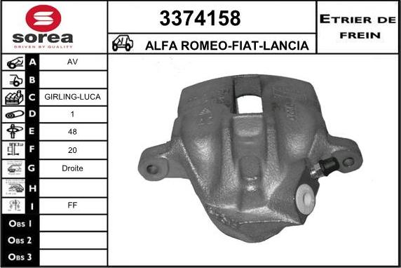 Sera 3374158 - Тормозной суппорт autodnr.net