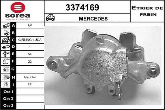 Sera 3374169 - Гальмівний супорт autocars.com.ua